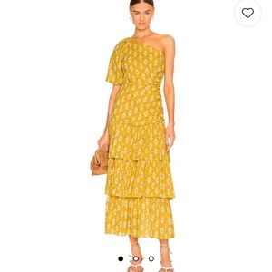 NEW Veronica Beard VIRGINIA ONE-SHOULDER DRESS in Sun-Multi